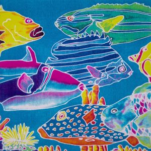 E. Sea Street ~ Art Cards Silk Painting  Set of 6 w/env