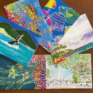 Assorted Art Cards  Pack of 6 w/env  5 x 7